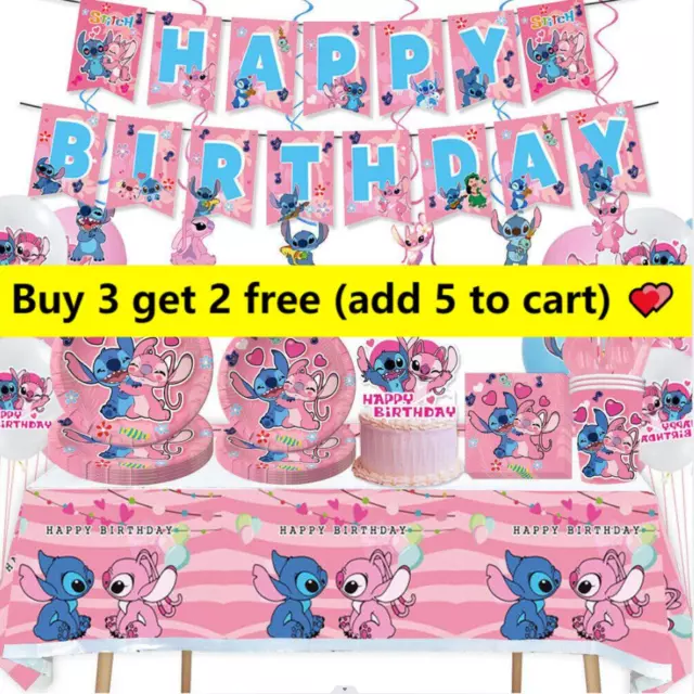 Stitch and Angel Birthday Party Cupcake Toppers 3 Designs -   Birthday  party themes, Birthday party invitations, Angel lilo and stitch