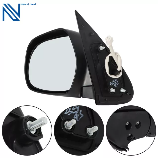 LH LHS Left Hand Electric Door Mirror Black For Toyota Hiace Van 2005-2013