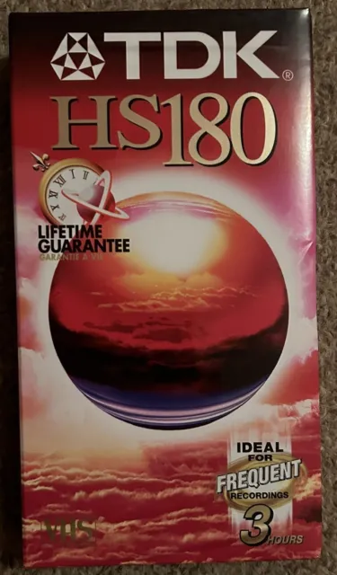 TDK HS180 VHS Video Cassette New & Sealed