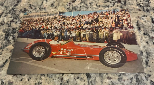 Authentic Autographed Duane Carter 6x9 Indianapolis 500 Champion Spark Plug Ad