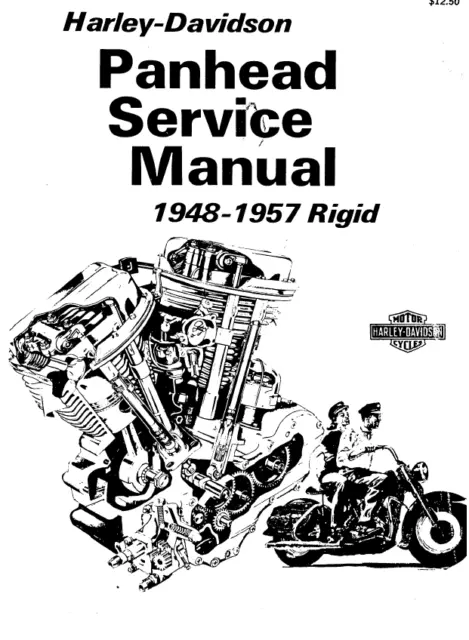 Harley Davidson 57 HD EL FL Panhead 1948 - Service Manual Workshop  225pag - ENG