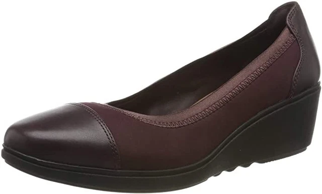 Clarks un tallara liz pantofola da donna melanzana combinata taglia 38