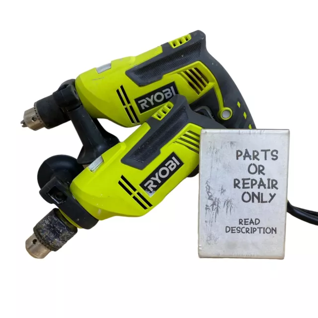 2- Ryobi D620H 5/8 inch Variable Speed Reversible Hammer Drills for PARTS ONLY