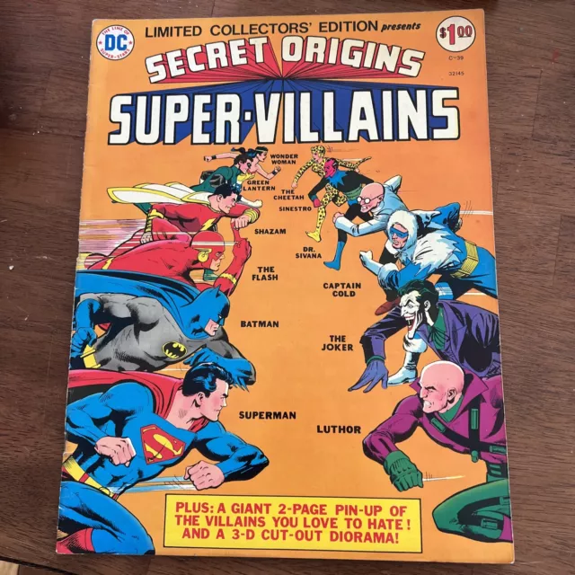 Super-Villains Secret Origins Oversized Comic DC 1975 C-39
