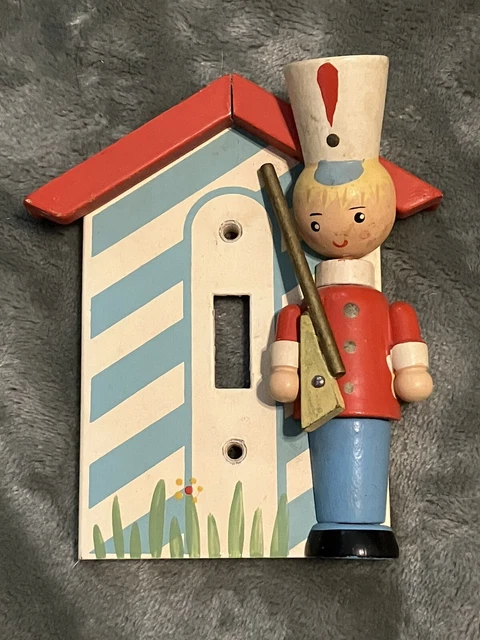Originals by Irmi Wooden Toy Soldier Vintage Light Switch Cover Nursery