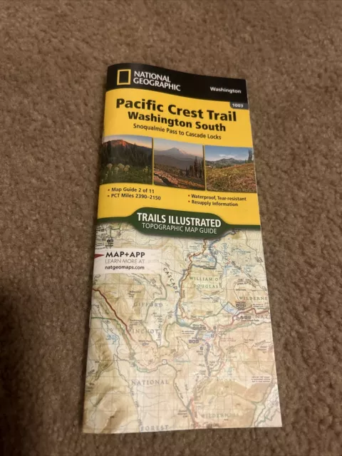 National Geographic TI Topo Pacific Crest Trail WA South Topographic Map Guide