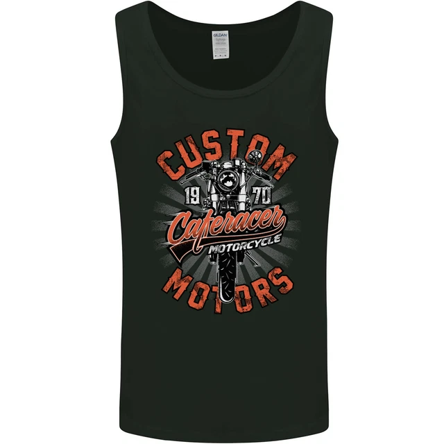 Gilet Biker Personalizzato Cafe Racer Motors Moto da Uomo Serbatoio