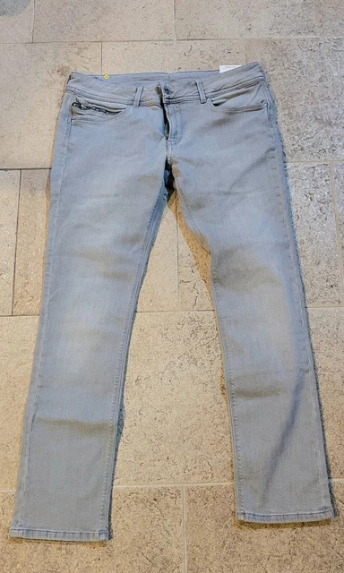 Très.beau Jeans Marque Pepe Jeans Femmes Taille W31 Gris Coupe Slim Neuf