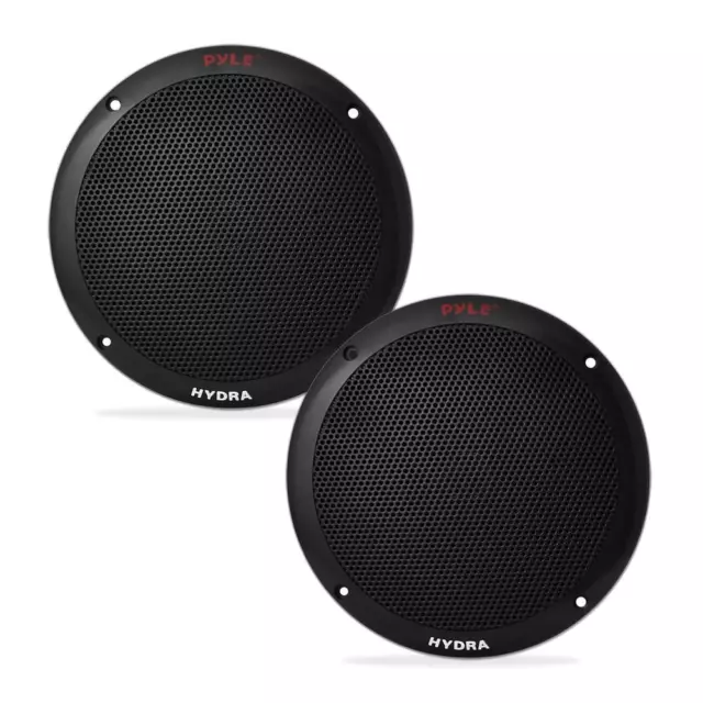 Pyle Black 6.5" Speakers, PLMRB29B Bluetooth USB Radio, Antenna,  4" Speakers 3