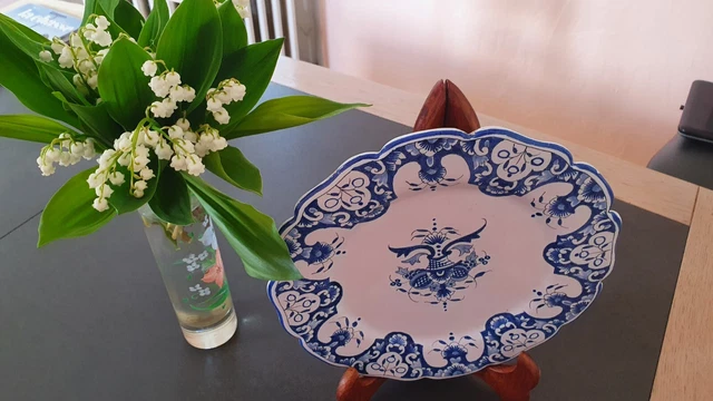 Ancienne  assiette   decorative signée   Rouen  fait  main très bien  23cm