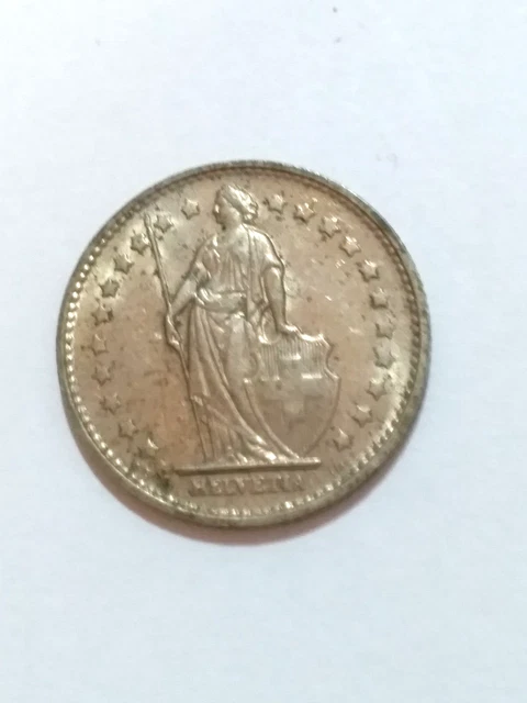 Switzerland Helvetia  1 Fr  Coin 1969 Rare Collection