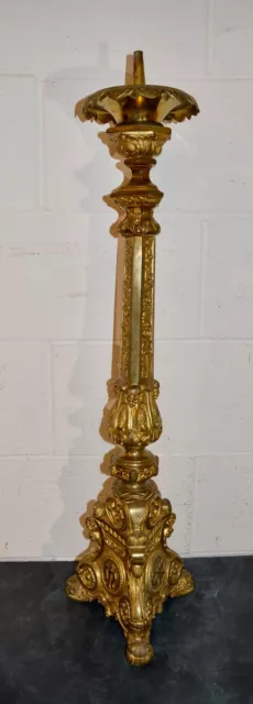 antico grande candelabro dorato epoca fine '800 francese 81 CM