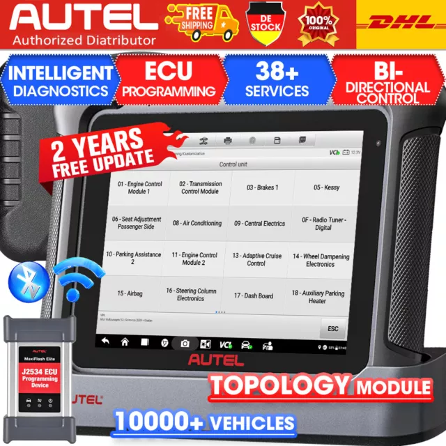Autel Maxisys Elite II MS919 MS909 Ultra Profi J2534 ECU Programmer Key Coding