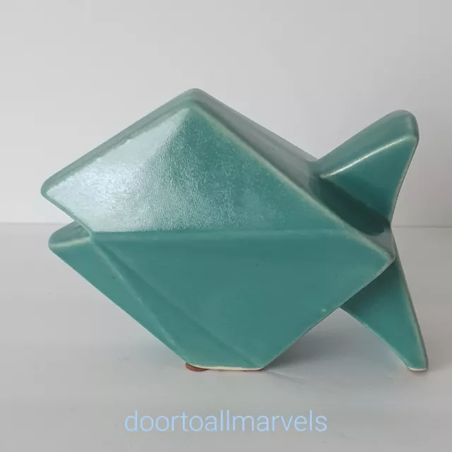 Vintage Ceramic Stylized Fish Figurine Mid Century Modern Nautical Beach House