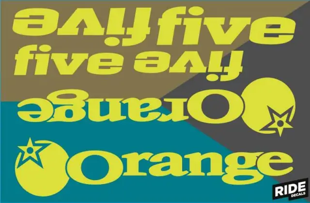 Orange Five Frame Decal Sticker Kit | YELLOW - Enduro, XC, Trail - Ride Decals