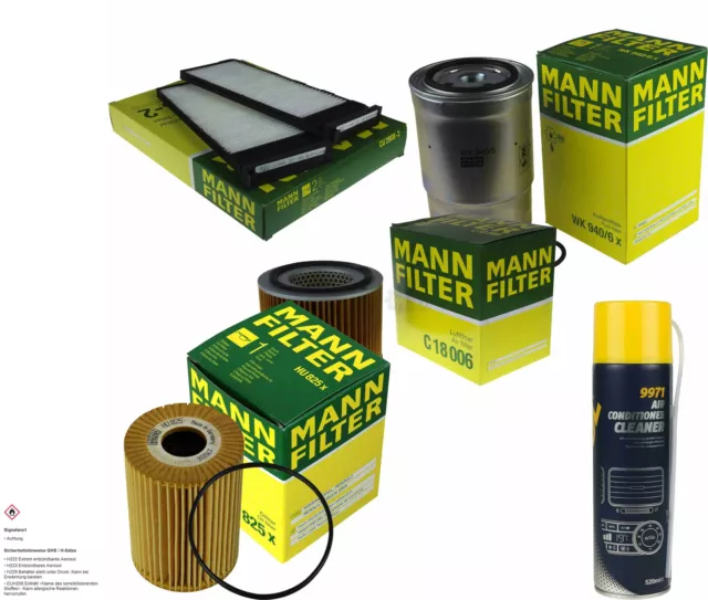 MANN FILTER Paket MANNOL Klimareiniger für Nissan Patrol GR II Wagon Y61 3.0 DTi