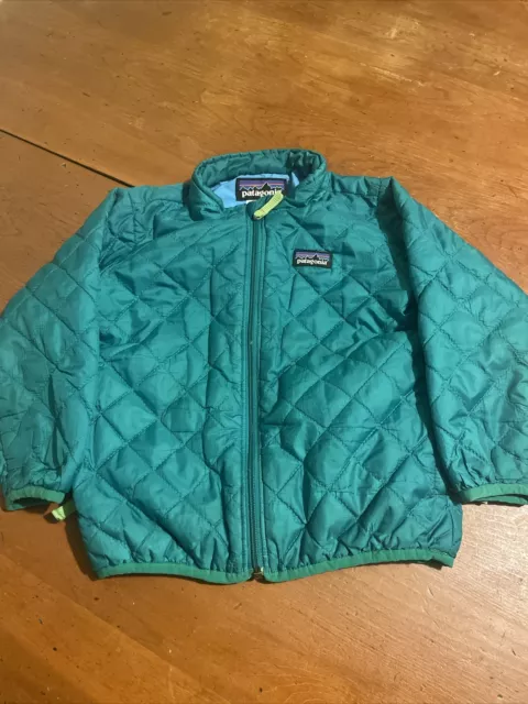 Patagonia Nano Puff  Zip Up Toddler Jacket Green 2T Boys Kids Girls Puffer