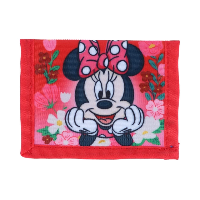 New CTM Kid's Minnie Mouse Bifold Wallet with Hook and Loop Closure