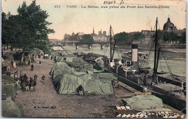 75007 PARIS - la seine, vue prise du pont des saints pere