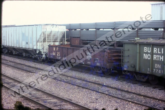 Original Slide Western Pacific WP 4425 Gondola 8-88 Proviso ILL