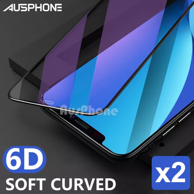 2xFor iPhone 15 14 13 12 11 Pro XS Max XR 8 Plus Screen Protector Tempered Glass