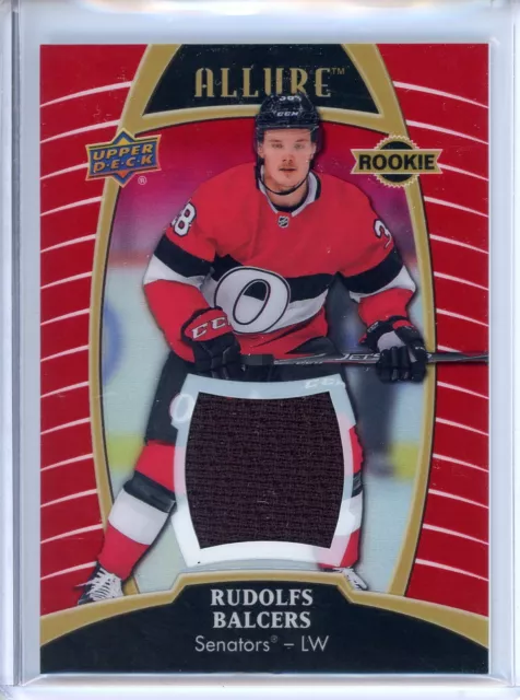 2019-20 Upper Deck Allure Jerseys Red Rainbow #82 Rudolfs Balcers RC Senators