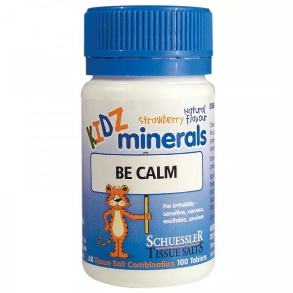 Schuessler Tissue Salts Kidz Minerals Be Calm 100 Tablets Kids