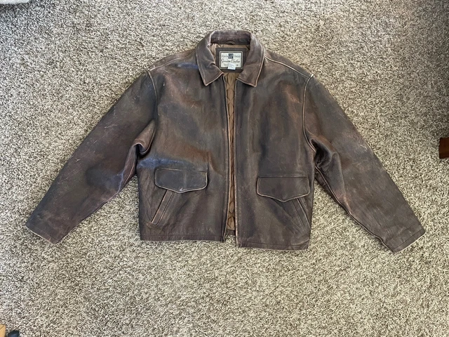 VINTAGE 90S RARE Avirex USA All American Icon Burgundy Leather ...