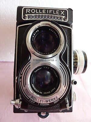 ANCIEN APPAREIL PHOTO ROLLEIFLEX SERIE T 2224094 TESSAR 3,5/75 