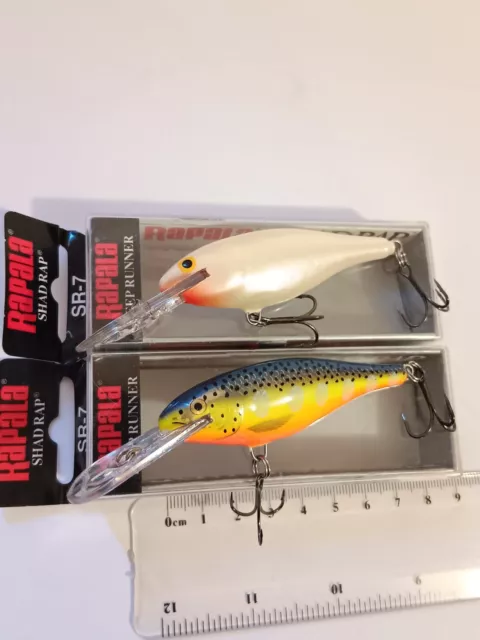 Rapala fishing lures pair of SR-7 Shad Rap, Deep runner.  Trout, Bass,  new. #2