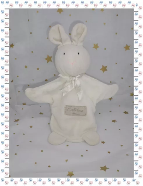 ⑬ - Doudou Marionnette Lapin Blanc Calidoux Nature  Doudou et Compagnie