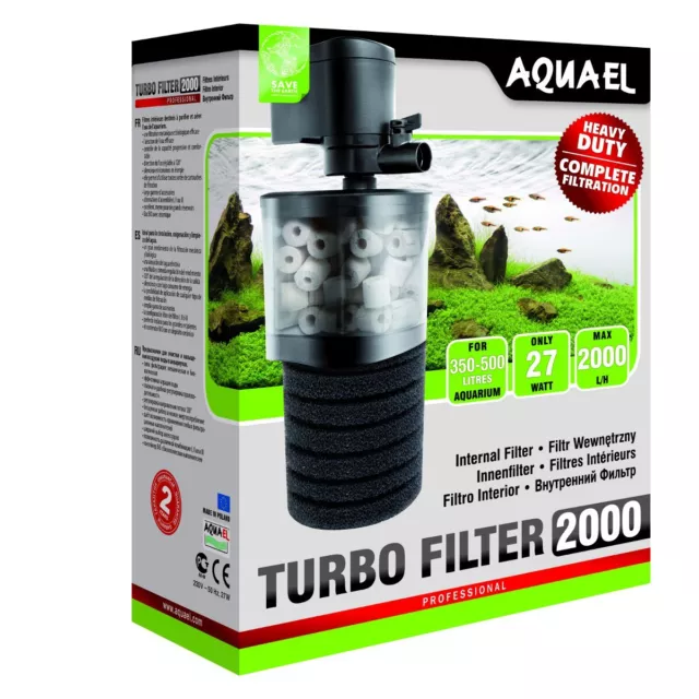 Aquael Filtre Intérieur Turbo 2000 - Aquarium par le Ventilateur Turbofilter