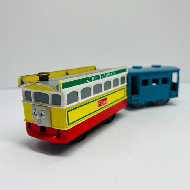 THOMAS & FRIENDS Trackmaster Flora Sodor Tramways Train Engine VIDEO £ ...