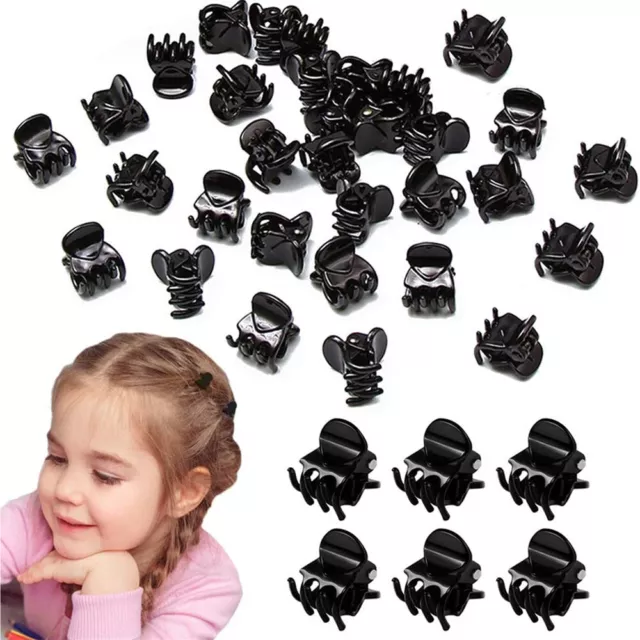 15PCS Girls Ladies 1cm Mini Hair Clips Jaw Claw Grip Butterfly Hairclip Styling