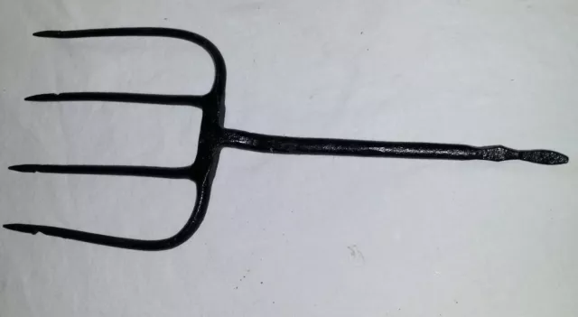 Antique Hand Forged Wrought Iron Fish/Eel Gig Primitive Fishing Tool Spear Fork Antique Hand Forged Wrought Iron Fish/Eel Gig Primitive Fishing Tool Spear Fork