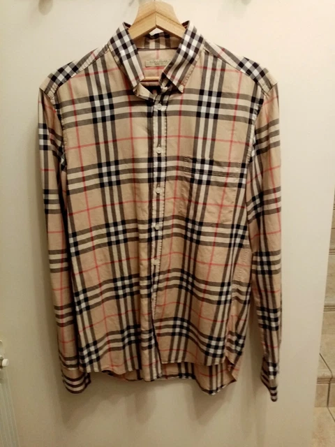 CAMICIA BURBERRY UOMO con taschino taglia M 100 originale EUR 45 00 PicClick IT