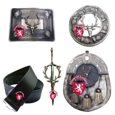 Cardo Hs Uomo Scozzese Abito Completo Kilt Sporran Sigillo Pelle Vari Cantel Cromo 