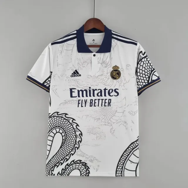 Real Madrid 2023/2024 Chinese Dragon Football Shirt White (Sizes S,M,L,XL,XXL)