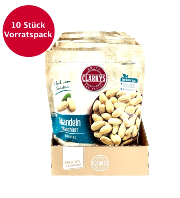 10 x 200 g mandorle Clarkys sbiancate confezione da 2 kg