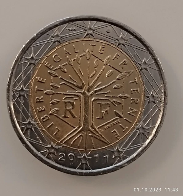 2 Euro Liberte Egalite Fraternite 2011 Wert 2 EURO MÜNZE 2011 Fehlprägung selten Frankreich Liberte Egalite