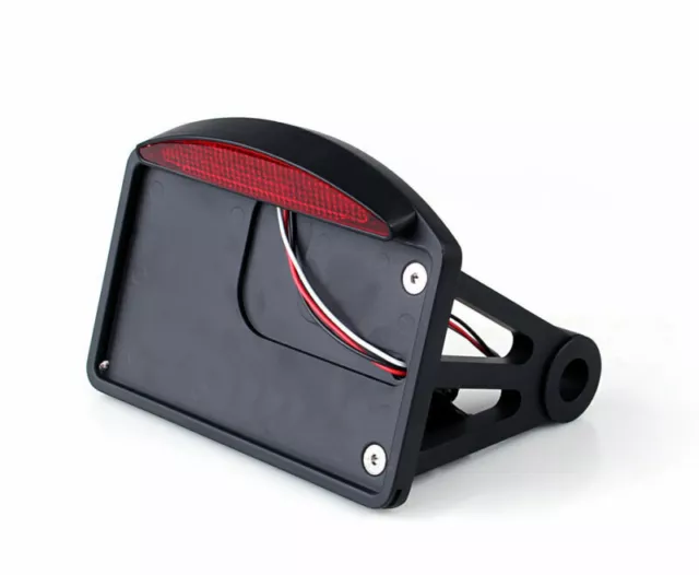 Plaque D'immatriculation LED Tail brake light Pour Bobber Customs choppers Blk