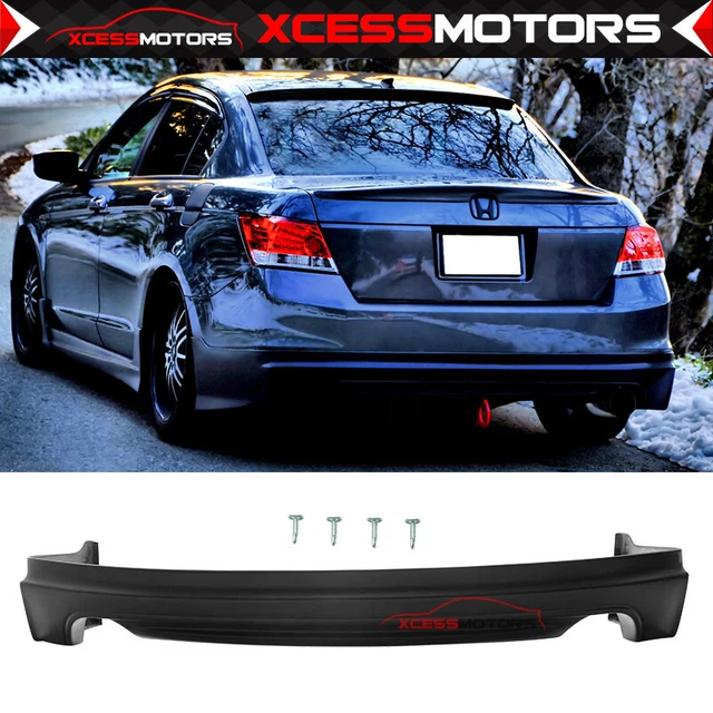 Fits 08-10 Honda Accord Sedan Mugen Style PU Rear Bumper Lip Lower Spoiler