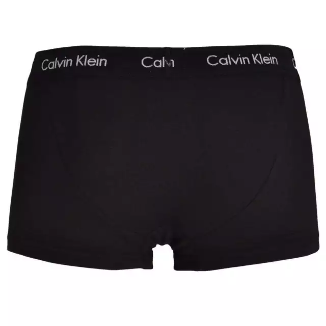 Calvin Klein Mens 100% Authentic CK 3 Pack Low Rise Trunk Boxer Black / Black 3