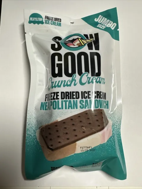 Freeze Dried Candy Ice Cream Neop Sandwich Gluten Free SOW GOOD Vegan 3 Bags !!