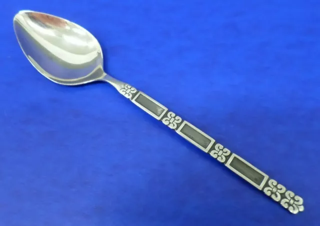 Oneida Community MADRID BLACK Accent Glossy Stainless Flatware SERVING SPOON
