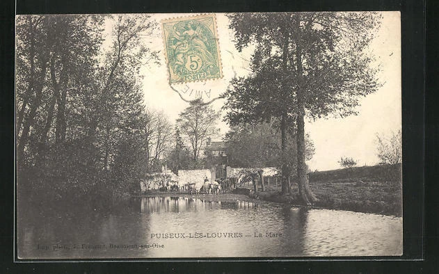 CPA Puiseux-les-Louvres, La Mare