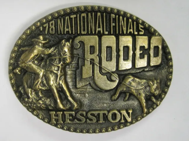 National Finals Rodeo Hesston 1978 NFR Adult Cowboy Buckle, Vintage