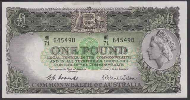 BN170b) Australia 1953 £1 Note, Coombs/Wilson, R33, VF.