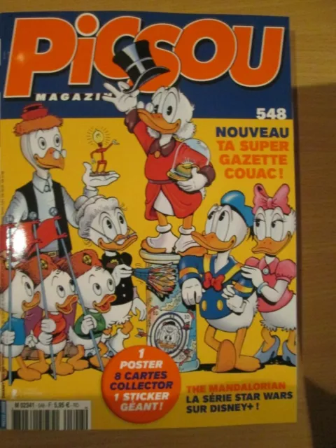 Picsou Magazine N° 548 Avec Poster Attache Et Stickers