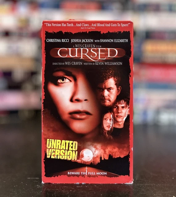 VHS CURSED UNRATED 2005 Christina Ricci Wes Craven Werewolf Horror £47. ...